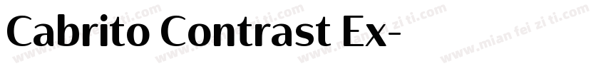 Cabrito Contrast Ex字体转换